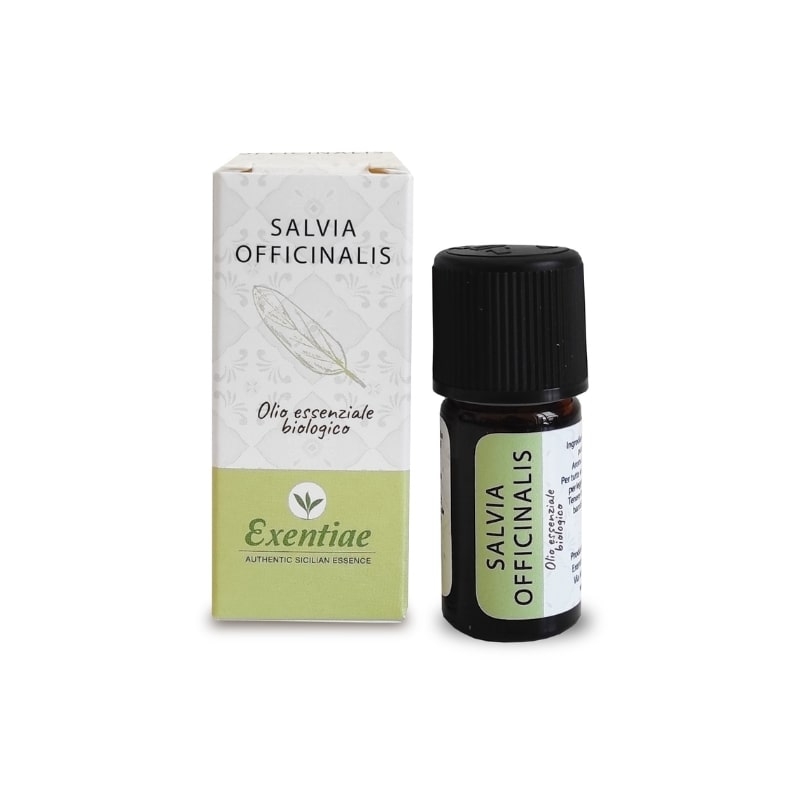 Olio Essenziale di Salvia Officinale Biologico BIO 10ml - 100% PURO non diluito - Coltivazione ITALIANA Biodinamica DEMETER