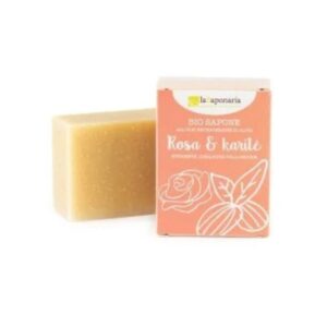 Sapone all'olio extrav. d'oliva - Rosa e Karité - La Saponaria
