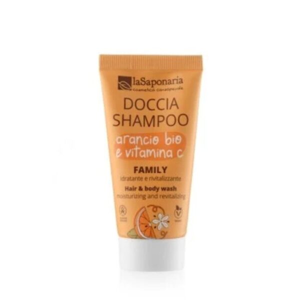 Doccia Shampoo Family - Arancio Bio e Vitamina C Travel Size 30ml - La Saponaria