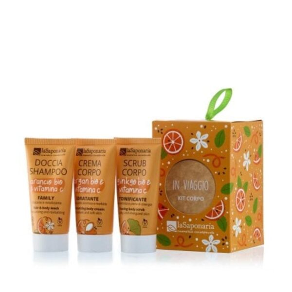 Lanterna In Viaggio - Cofanetto Regalo Travel (Crema Corpo + Scrub Corpo + Doccia Shampoo) - La Saponaria