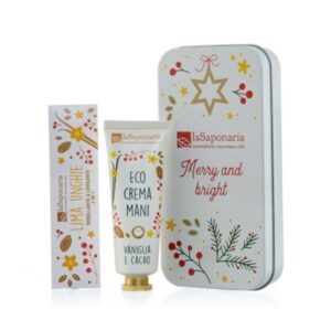 Scrigno Dolci Coccole – Cofanetto Regalo (Crema Mani Vaniglia & Cacao + Limetta Unghie) - La Saponaria