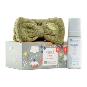 Nuvola - Cofanetto viso (Mousse Detergente Mirtilla + Fascia per Capelli) - La Saponaria