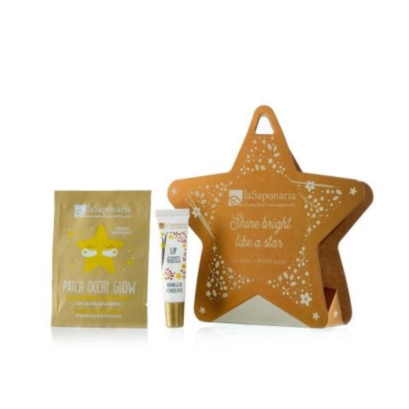 Shine Bright Like a Star - Cofanetto Regalo (Patch Occhi Glow + Lip Gloss Vaniglia) - La Saponaria