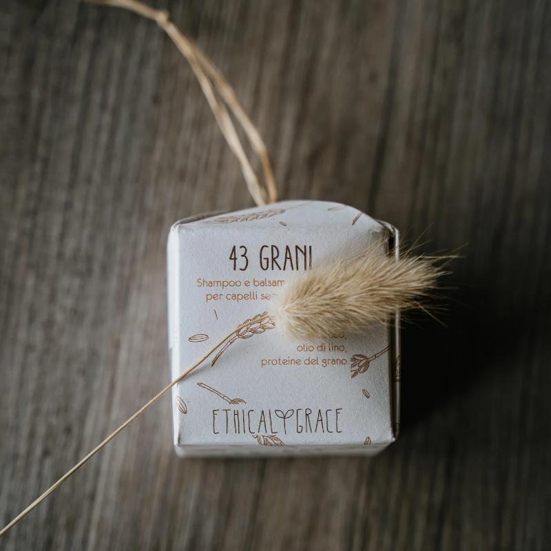 43 Grani - Shampoo e balsamo solido 2 in 1 per capelli secchi - Ethical Grace