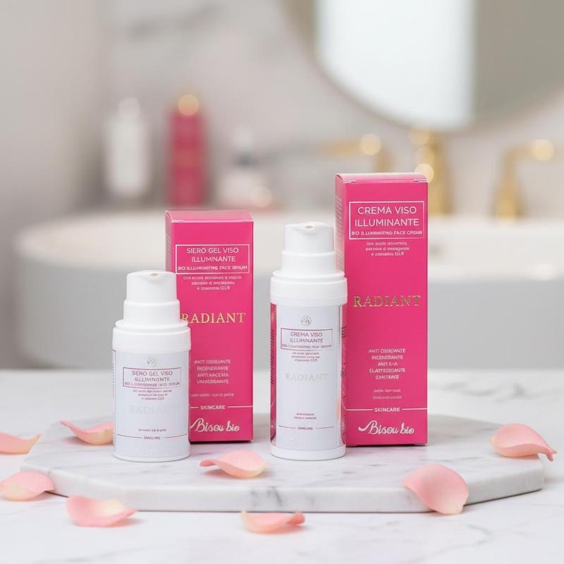 Kit Viso Illuminante al Melograno Siero Gel + Crema Radiant - BisouBio