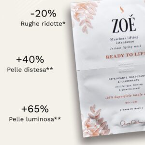 Ready to Lift Maschera Antirughe Attivatrice di Luminosità con Vitamina C e Peptidi - Zoé Cosmetics
