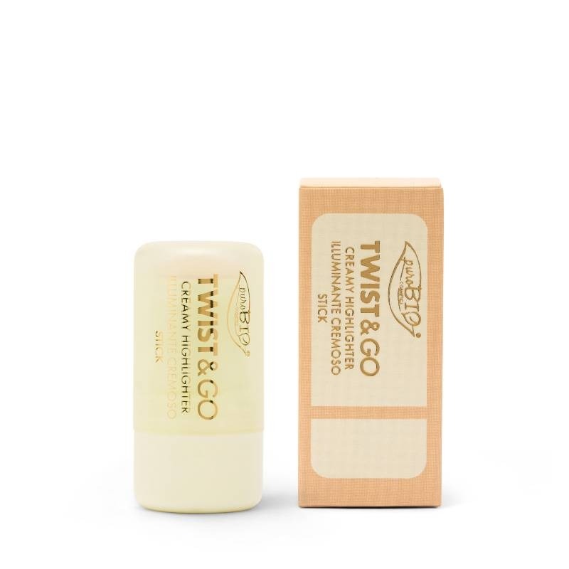 Twist&Go Stick Viso Illuminante Cremoso 01 Champagne - puroBio - Image 2