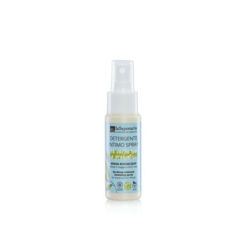 Detergente intimo spray senza risciacquo Tè Verde Bio & Prebiotici - La Saponaria