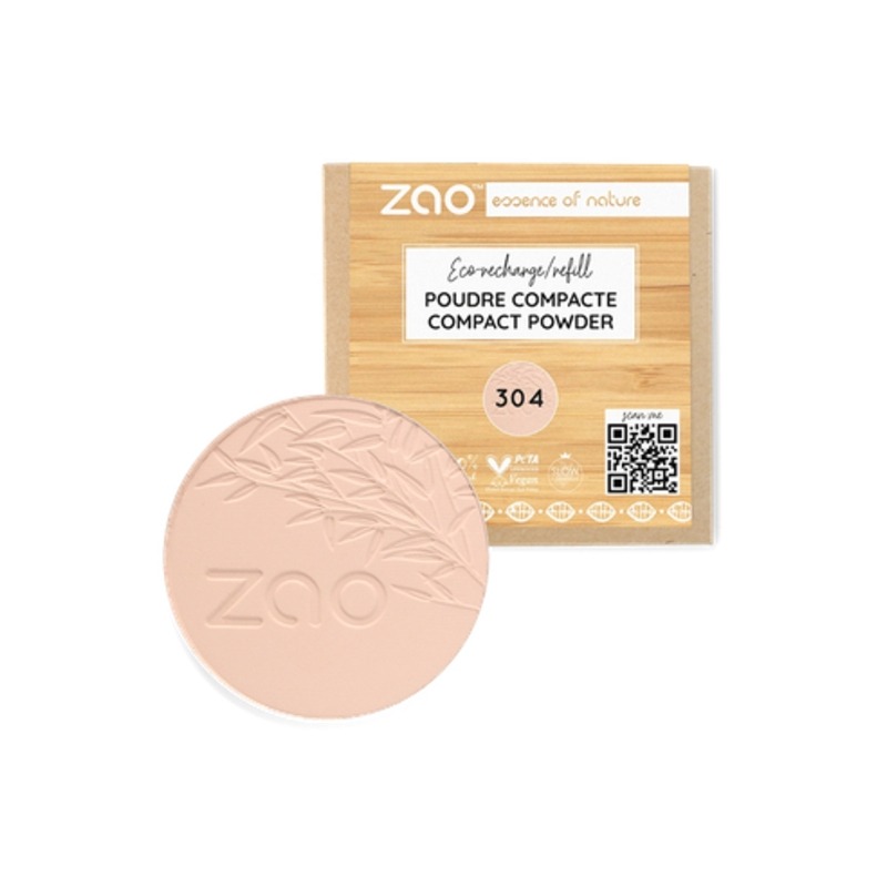 Ricarica Cipria Compatta Viso 304 Cappuccino - Zao Organic