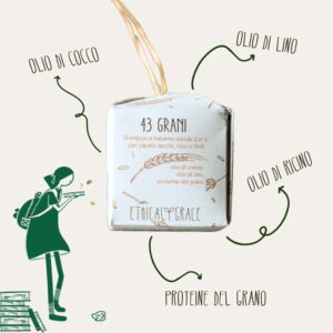 43 Grani - Shampoo e balsamo solido 2in1 per capelli secchi - Ethical Grace