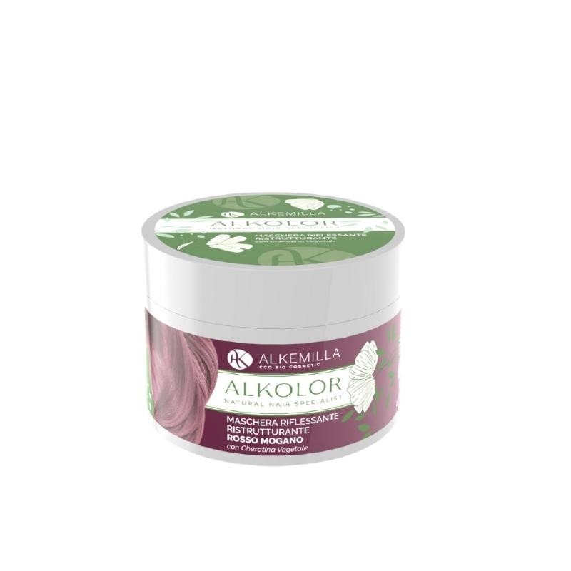 Maschera Riflessante Ristrutturante Rosso Mogano 200ml - Alkemilla