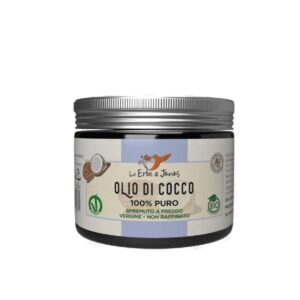 Olio di Cocco Bio Vergine Spremuto a Freddo 50ml (vasetto) - Le Erbe di Janas