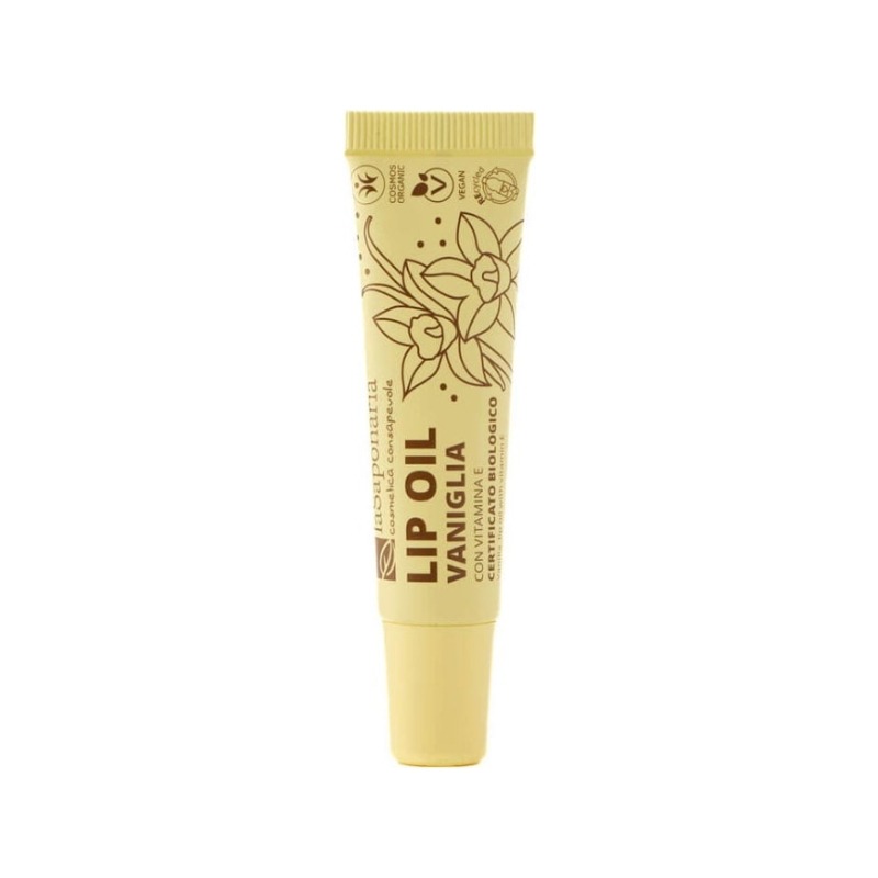 Lip Oil Vaniglia - Olio Labbra Nutriente e Protettivo Effetto Gloss - La Saponaria