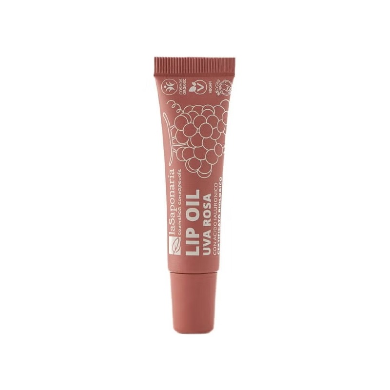Lip Oil Colorato Uva Rossa - Olio Labbra Rimpolpante e Nutriente - La Saponaria