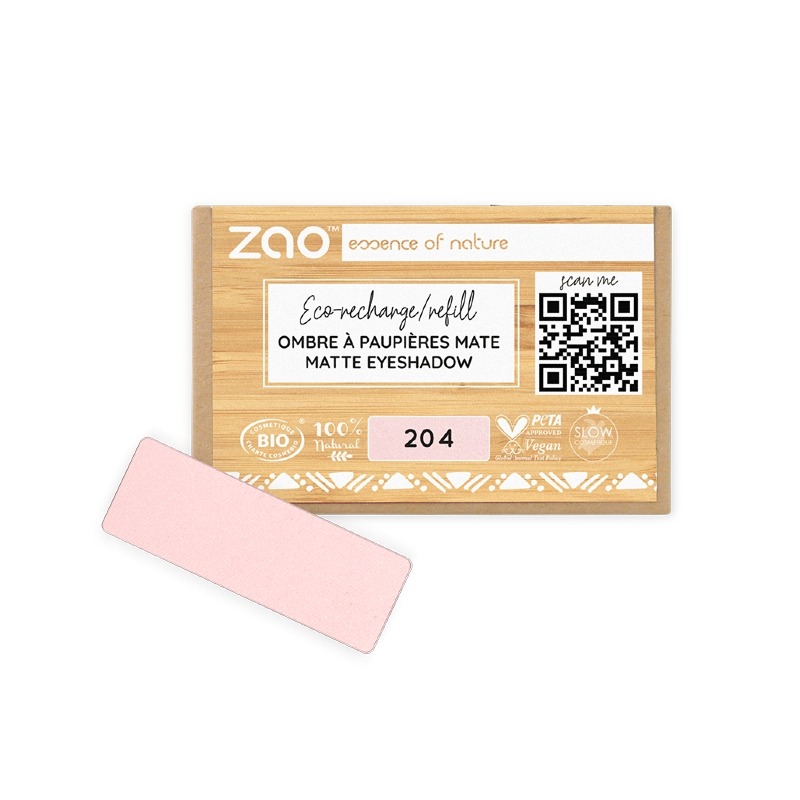 Ricarica Ombretto Opaco Rettangolare Rosa Antico Dorato - Zao Makeup