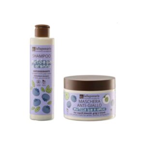 Kit anti-giallo per capelli bianchi, grigi o biondi - La Saponaria