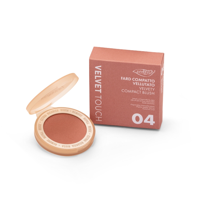 Velvet Touch - Fard Compatto Vellutato Pack 04 Corallo - puroBio - immagine 4